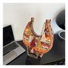 Trendy Crescent Satchel With Tassels And Chain For Streetwear Fashion