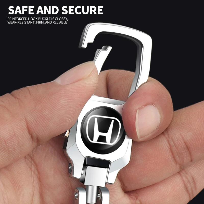 PCVHD1 Metal Car Styling Emblem Keychain Key Ring Chain Gift For Honda Civic Fit Accord City Vezel CR-V S660 Odyssey HR-V Insight