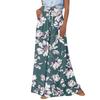 Women's High Waisted Wide Leg Pants Summer Casual Flowing Pocket Wide Leg Pants Floral Print Beach Pants