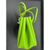 HERMES Hermes leather pouch green drawstring accessory case