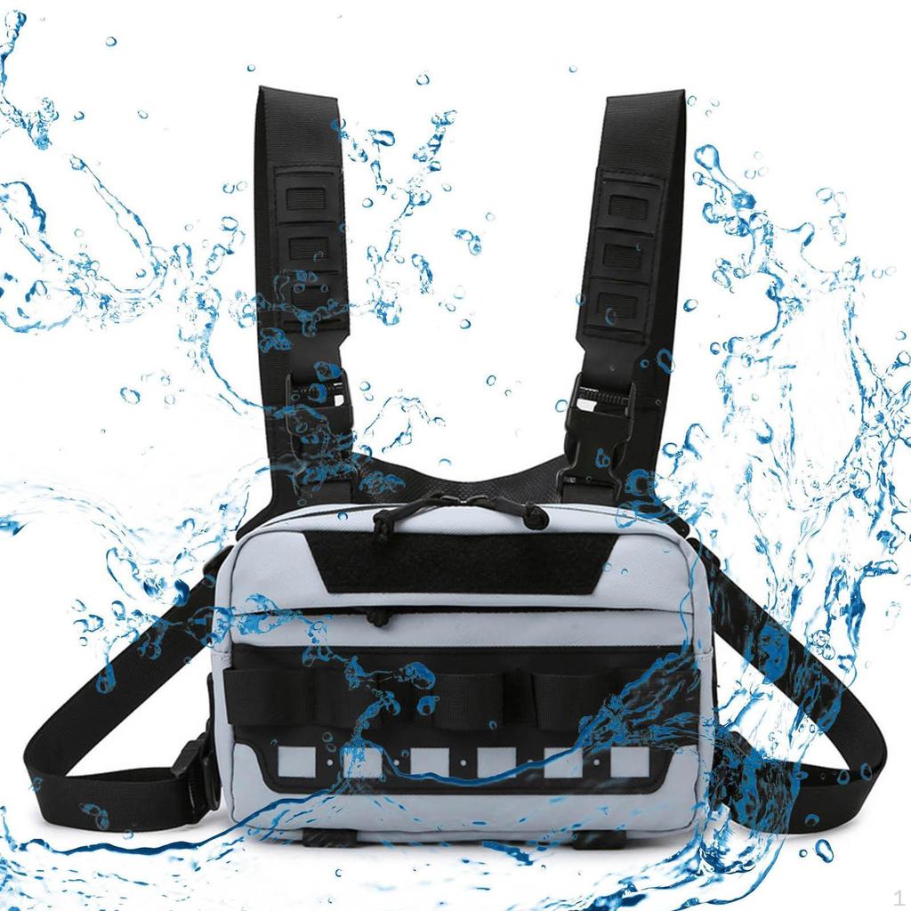 Fishing Gear Bag Multifunction Chest Pouch for Outdoor Sports Camping Hiking