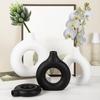 Donut Vase Nerozbitná dutá váza Minimalistická stolní dekorační váza ve stylu Boho na květiny