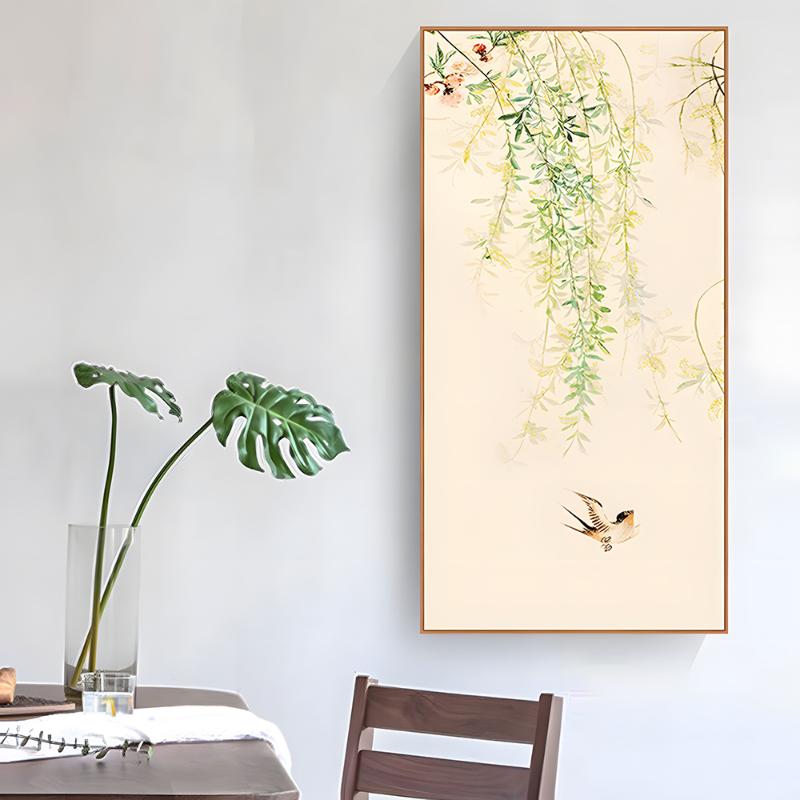 Chinesischen Stil Tinte Kunst Poster Vogel Blumen Wand Leinwand Malerei Hause Hängen Bilder Drucke Schlafzimmer Korridor Wohnzimmer Dekor