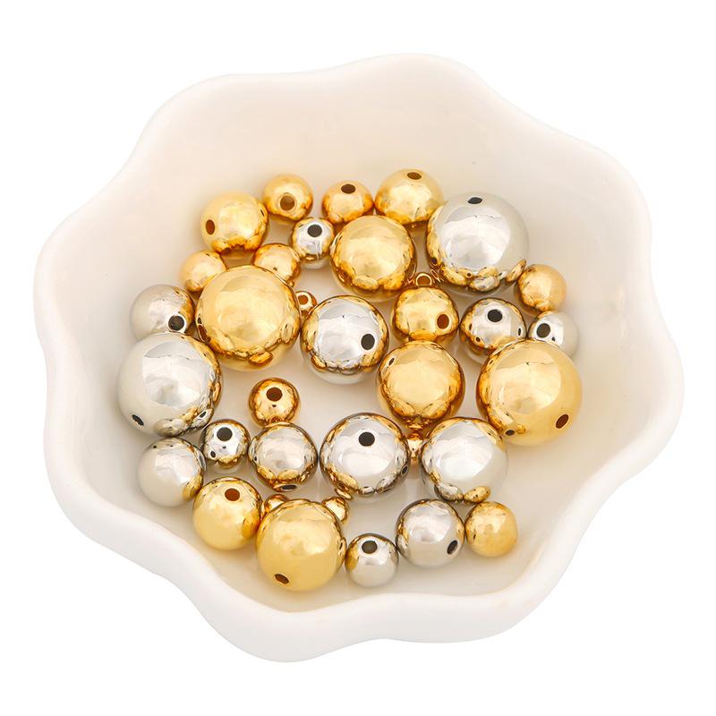 Runde CCB Kunststoffperlen für DIY Schmuckherstellung - 6/8/10mm