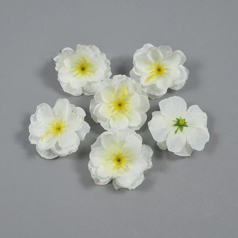 20/50Pcs Artificial Flowers Heads 5CM Fake Flower for Home Room Dceor Wedding Marriage Decoration DIY Carft Gift Accessories