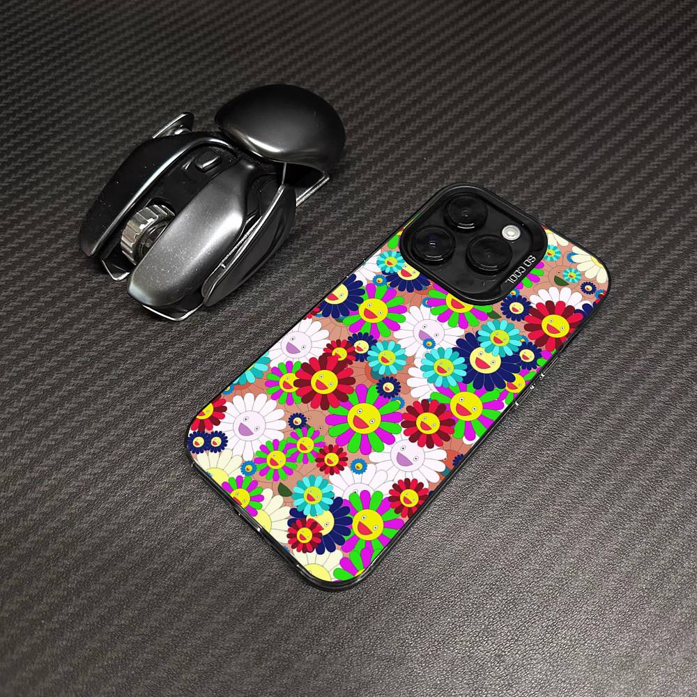 Japanese Artisti M-murakami T-takash Art Colorful Colorful Phone Case For iPhone 17 16 15 14 13 12 11 Pro Max Plus Matte Cover
