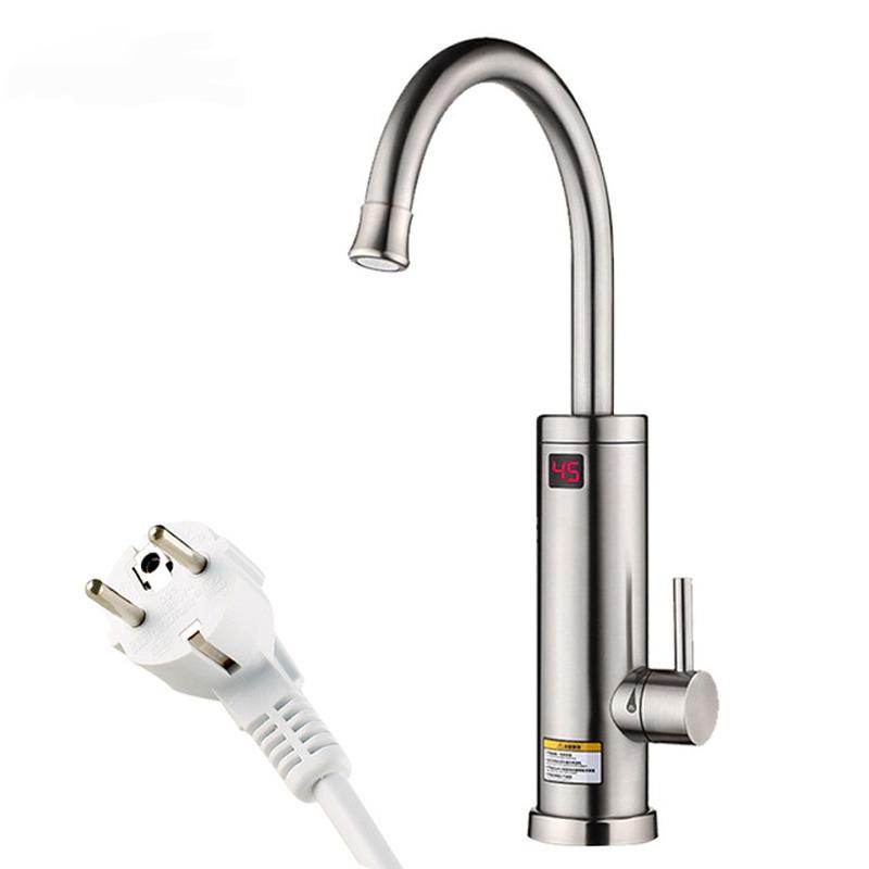 

Kbxstart мгновенный водонагреватель кран с вращением на 360 градусов 2018 кухонный кран с верхним светодиодным дисплеем и настраиваемой защитой от перегрева EU