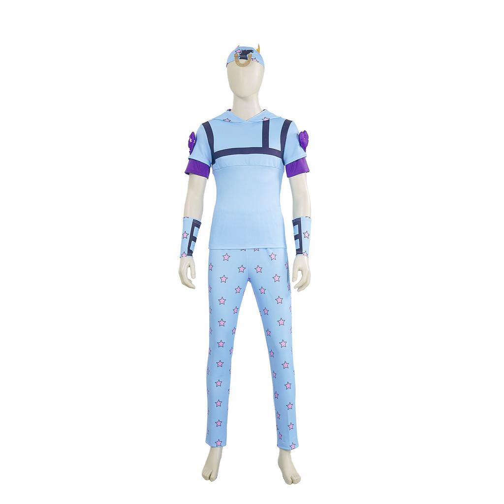 JOJO's Fantastic Adventure 7 Jonny Cos Costumes Jonas Suit Anime Character Costumes Different Rings