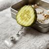 Pickle Retractable Badge Reels ID Holder with Strong Metal Clip Anti-slip Badge Holder for Work Badges Keys Bus Cards Access Cards