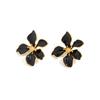 Elegant Minimalist Ins Oil Drop Flower Earrings, Fashion Elegant Alloy Ear Studs For Women