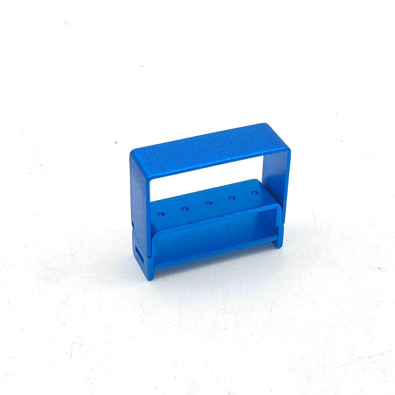 5 Holes/10 Holes Dental Burs Holder Block Dental Disinfection Box Aluminium for 1.6mm High Speed Burs Dentist Tool