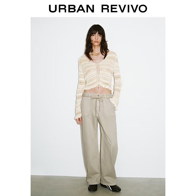 

UR Women s 2025 Autumn Retro Casual Belted Trousers