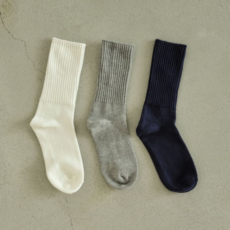 

mishuu somuch mishuu somuch cotton socks_3color(socks) gray_free