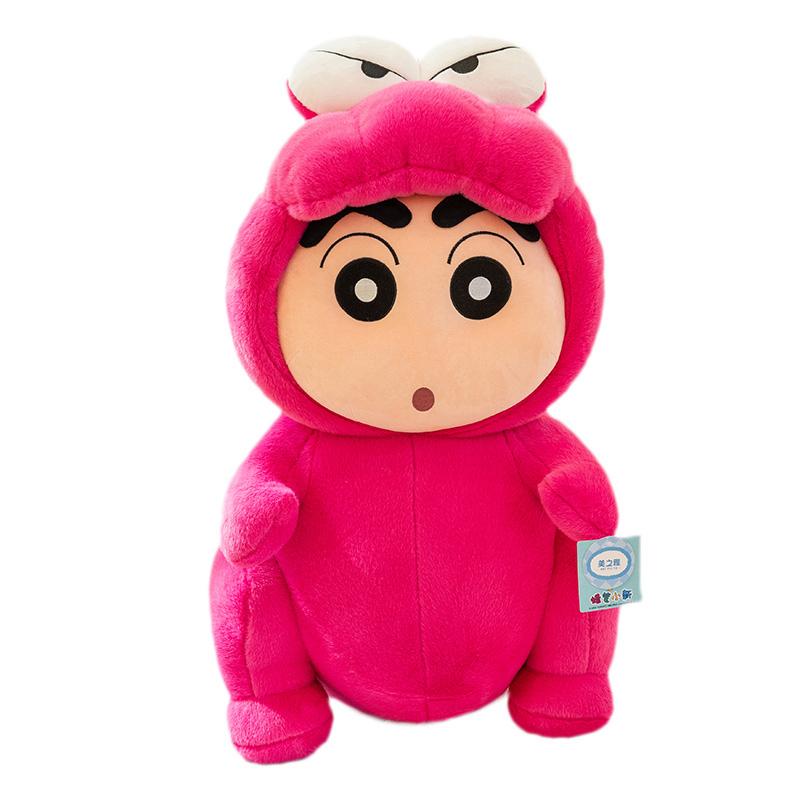 

With Tag Waniyama Crayon Shin Chan Plush Toy Creative Shin Chan Turn Into Pink Crocodile Plushies Sofa Bed Home Decor 22cm