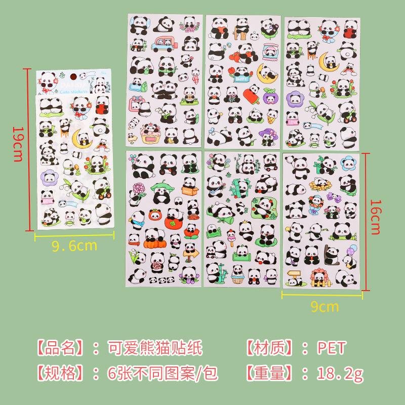 6sheet Creative Cartoon Stickers Student Cute Gooka Hand-painted Stickers High-value Stationery DIY Hand-painted Stickers