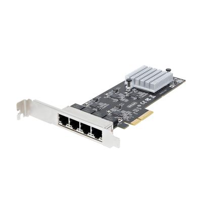 Karta sieciowa PCI Express x4 4 porty Ethernet Jumbo frame Kompatybilna z różnymi systemami operacyjnymi PC Karta LAN PCIe RJ45 płyta interfejsu rozszerzeń NIC
