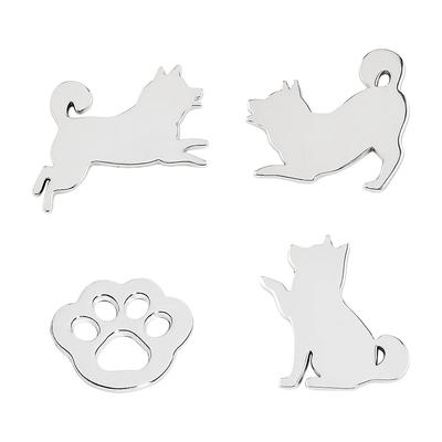 FUTWOD Car Sticker Dog Cat Paw Emblem Cute Stylish Character Animal Exterior Accessory 3D Metal Waterproof Car Sticker for Cars Motorcycles Decoration