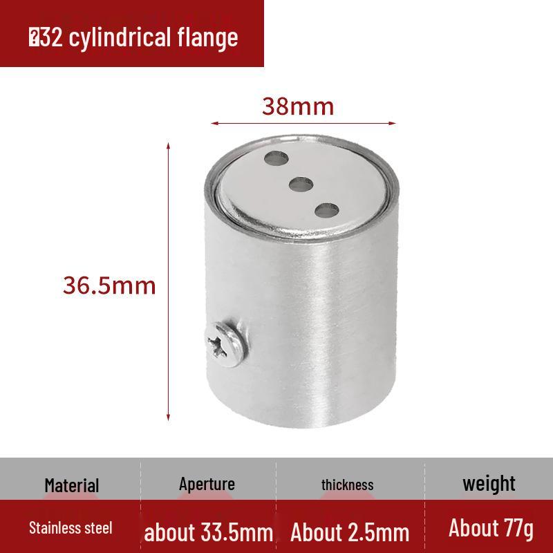 Stainless Steel Round Flange Base Wardrobe Clothes Rail Holder and Towel Rack Fixing Accessories.