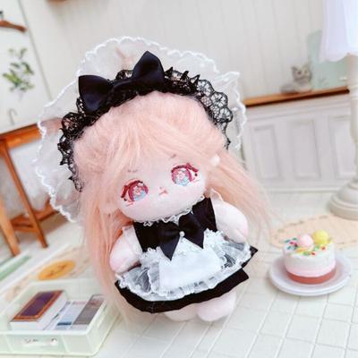 Maid Dress 10cm Cotton Doll Clothes Headwear Idol Dolls Dress  Children's Gift