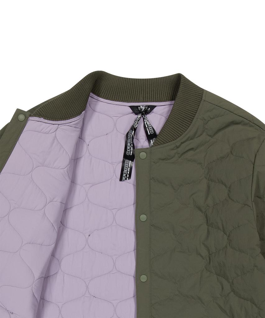 Offgrid Og Wave Quilted Light Padded Jacket - Khaki