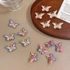 5pcs/set Butterfly Hair Clips Sweet Women Gradient Compact Hairpins Mini Infant Girls Cute Colors Barrette Headwear Attachments