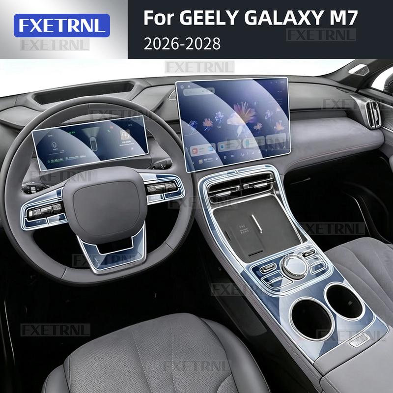 For Geely Galaxy M7 2026‑2028 LHD RHD TPU Full Set Interior Invisible Protective Film 35Pcs Car Interior Decoration Accessories