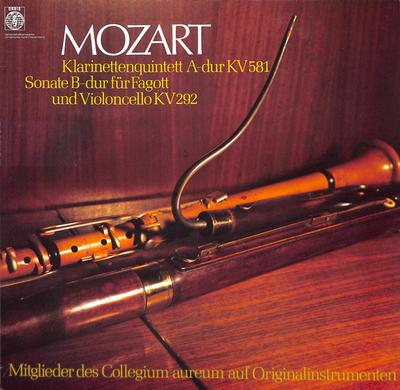 LP Record WOLFGANG AMADEUS MOZART - COLLEGIUM - Klarinettenquintett A-Dur KV 581 - 434589 Orbis 1976 Germany Classical Used