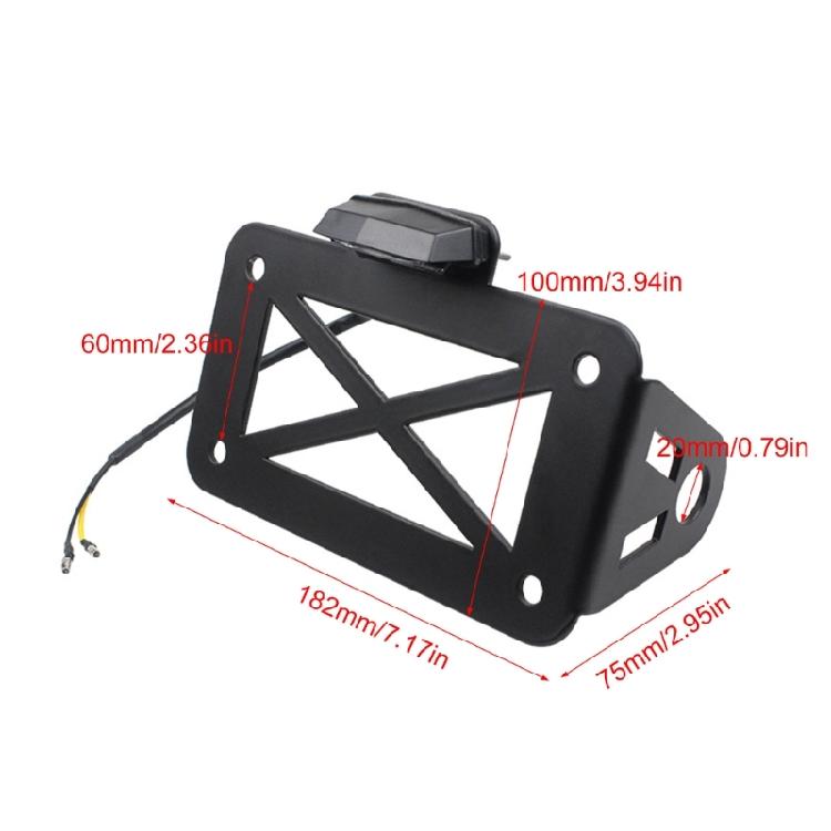 Easy to Install Side License Plate Bracket Sturdy Design Accessories for Vintage Motorcycle, Compliant with Traffic Laws