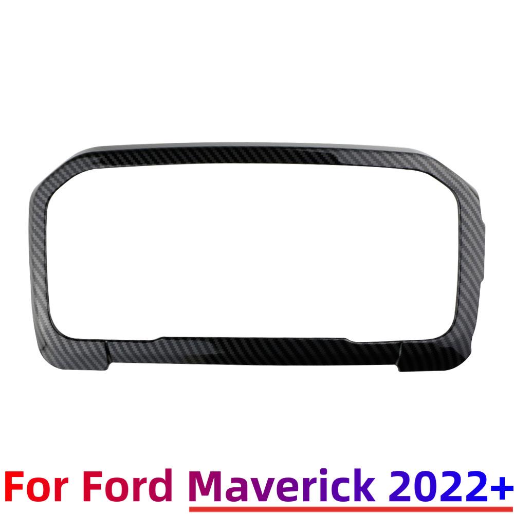 For Ford Maverick 2022 2023 2024 Car Dashboard Trim Interior Instrument Panel Frame Cover Sticker ABS Carbon Fiber Accessories