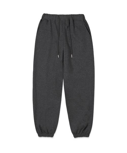 NTET [Fleece Lined] Plain Elastic Banded Jogger Pants Charcoal