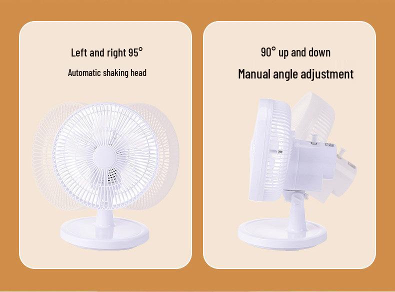 Silent Five-Blade Oscillating Desktop Fan for Home or Office