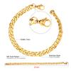 Hip Hop Curb Cuban Link Chain Bracelet 21cm Gold Silver Color Stainless Steel 7mm Hand Chains For Women Men Jewelry Gift