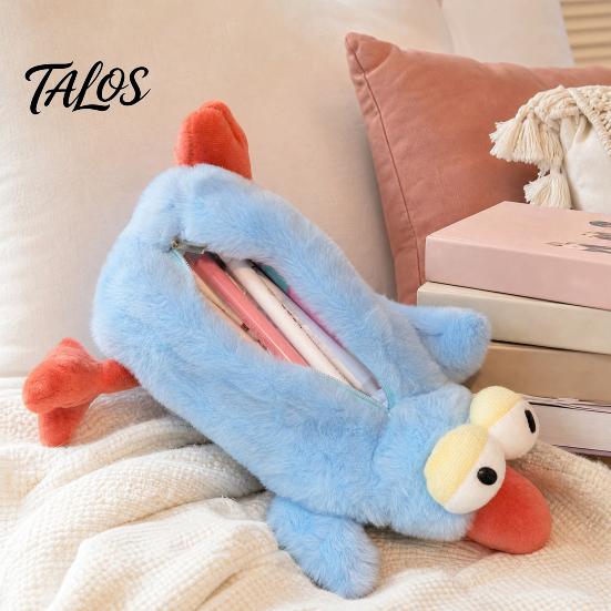 Funny Bird Pencil Case Plush Case, Creative Fluffy Bag, Cute Shape Three-dimensional Stationery Storage Expression Pen Pouch for Students And
