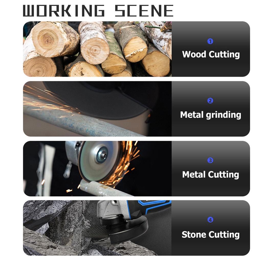 21V Cordless Angle Grinder 11000rpm Li Battery Electric Polishing Cutting Machine Power Tools For 18V Battery New