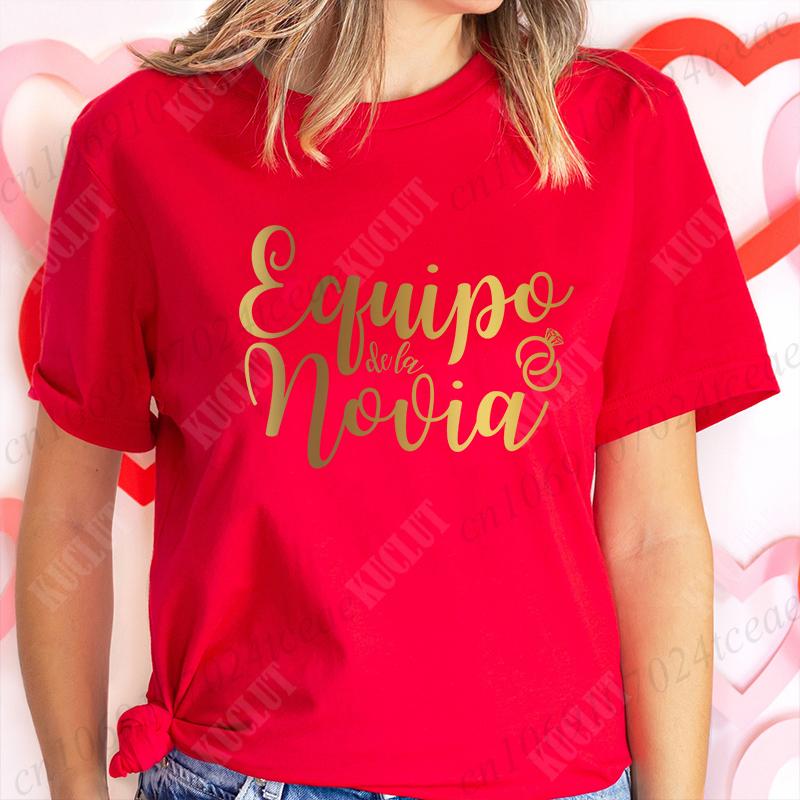 Spanish Printing Father Mother of The Bride T-shirt Team Bride Maid T-shirt Bridal Shower Wedding Bachelorette Party Y2k Tops
