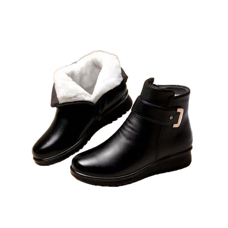 Women's Large Size Winter Warm Snow Boots Padded Lining Ankle Boots Anti Slip Outdoor Shoes Hiking Mountaineering Sports Cotton Shoes