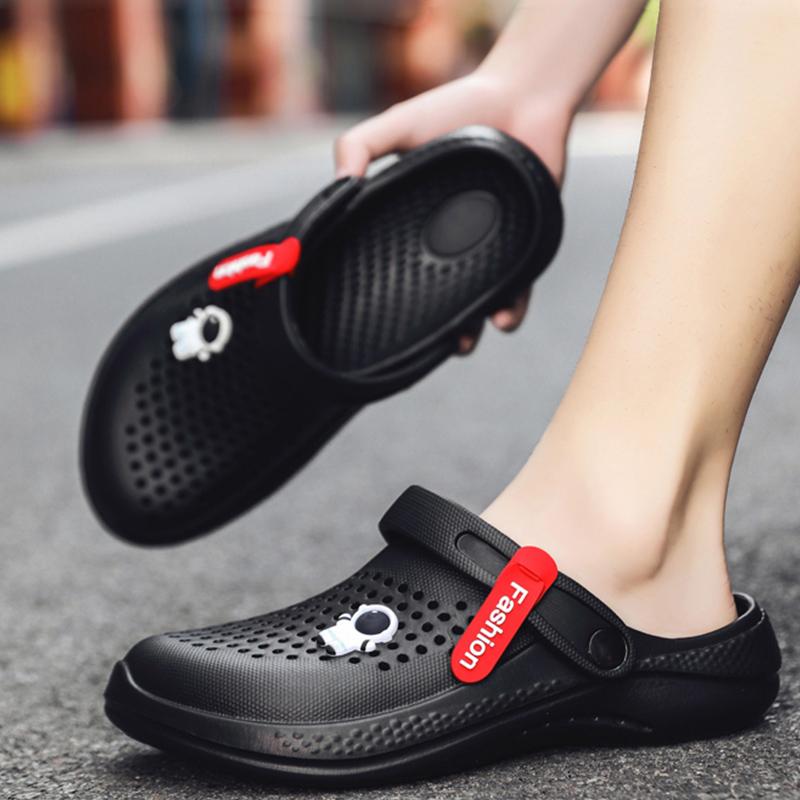 Summer Couple Sandals Large Size Black White Men's Sandals