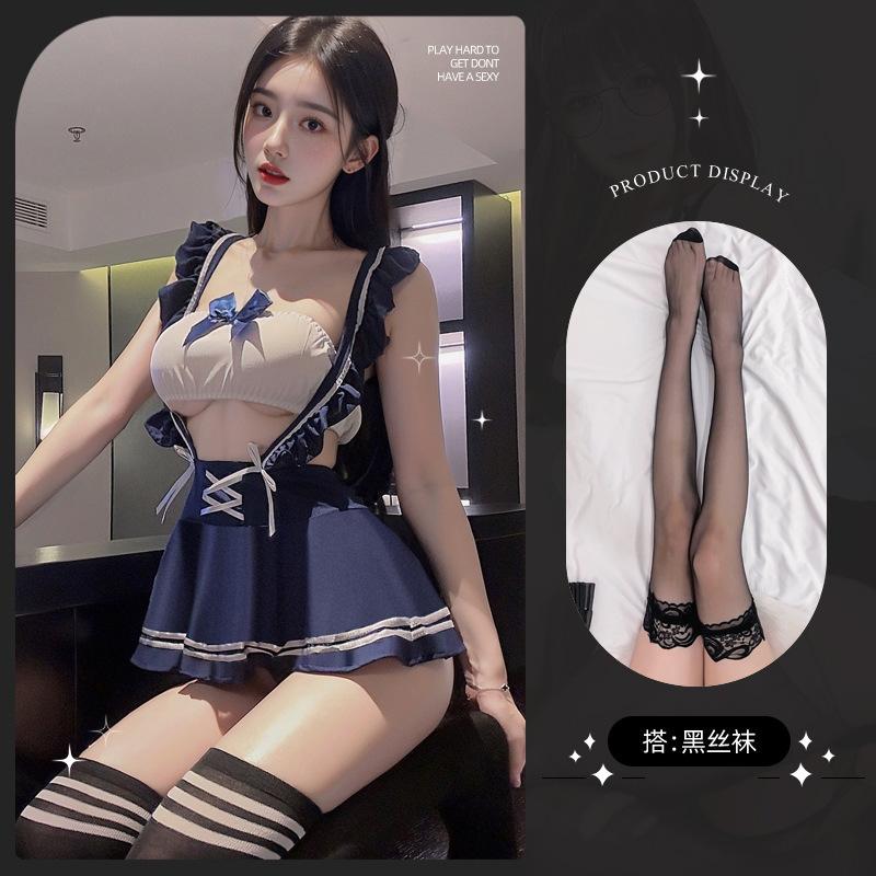 Sex Lingerie Sexy Student Dress Cosplay Suspender Seduction Pure Lust Passion Strap Skirt Cute Uniform
