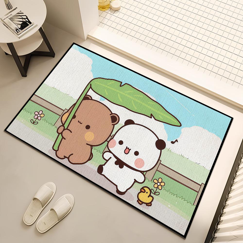 kawaii cartoon art bear d-dudu b-bubu small carpet Rug Carpet Home Decor Bedroom Mat Hallway Balcony Entrance Doormat Decoration