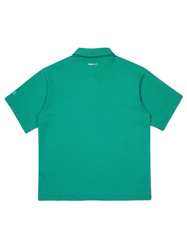 BBC EARTH Semi-Over Polo Short Sleeve Tee_Green