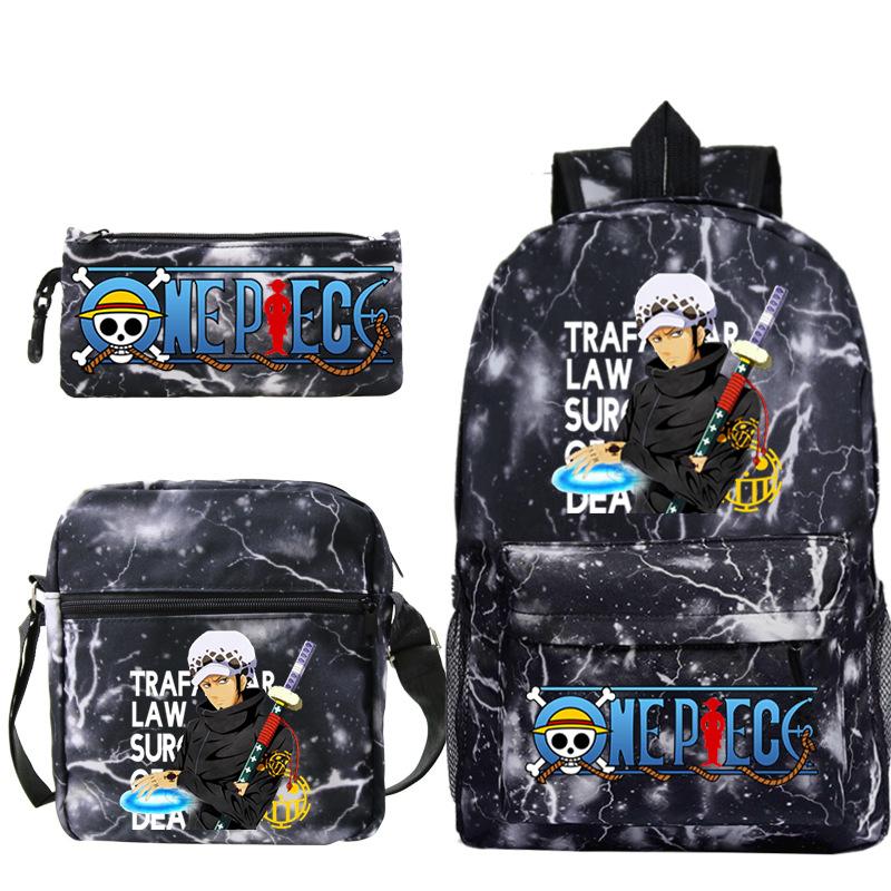 School Bag Large Capacity, Junior High School Students, Primary School Students, School Bag Three-Piece Set, Backpack, Messenger Bag, Stationery Bag
