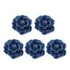 5pz Tessuto di Cotone Denim Coreano Fiori Vestiti Cappelli Decorazione Abito Fiori Accessori per Capelli Fai da Te Scrapbooking Materiali per Artigianato