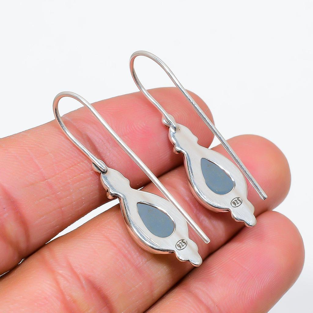 Titanium Agate Drusy Gemstone Handmade Solid 925 Solid Sterling Silver Jewelry Anniversary Earrings For Her
