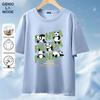 GENIOLAMODE Men's Fun Panda Print Pure Cotton Short Sleeve T-Shirt