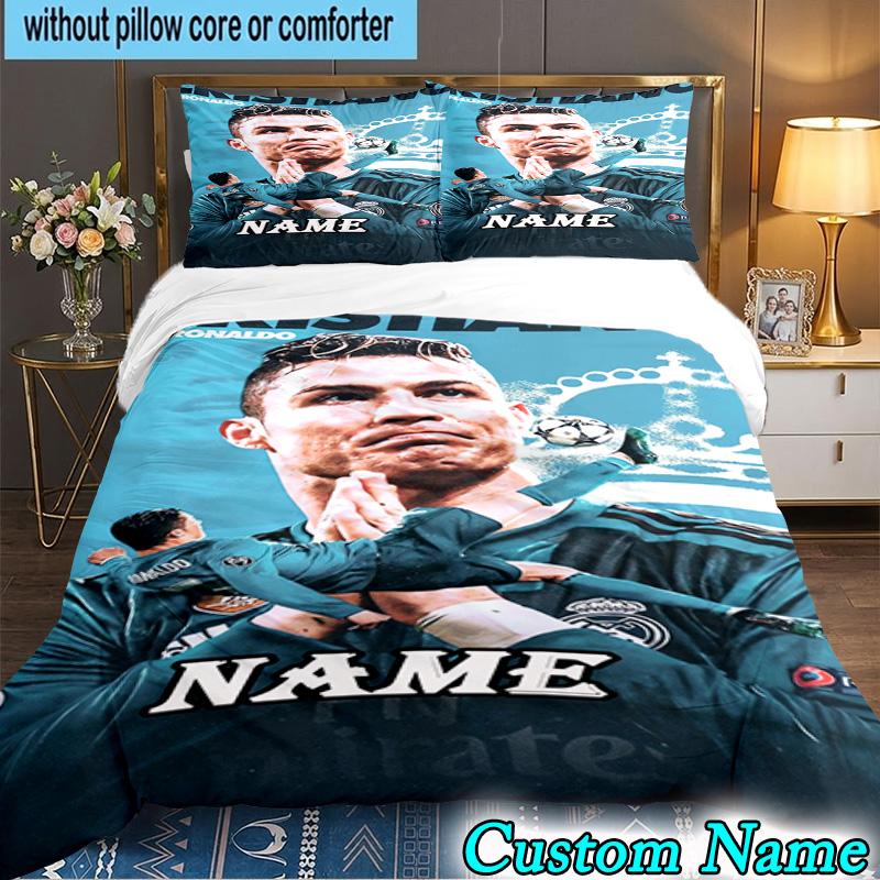 Custom Name 3PCS Powerful Player Seven Heart Bedding Set, Bedding Set Including 1pc Duvet Cover And 2pcs Pillowcases for Bedroom,Dormitory Gift