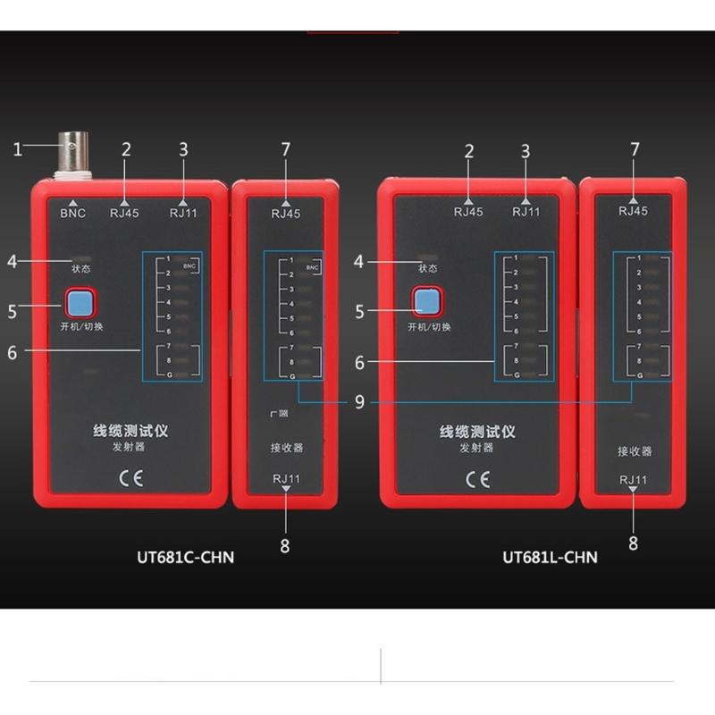 Professional Networking Line Tester Detects Open Short Circuit Errors in Ethernet Phone Cables