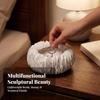 Resin Fruit Tray with Open Center Textured Sculptural Bowl Sleek for Tabletop