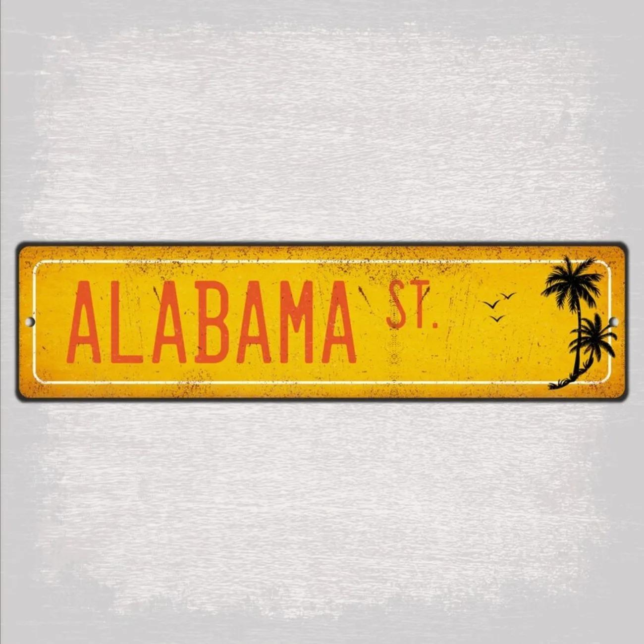 Custom Aluminum Street Sign with Text/Logo, Personalized Farmhouse Retro Metal Plaque for Home Office Wall Decor красный