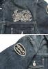 Our jeans Custom Design Logo Embroidery Patch Denim Jacket Distressed Indigo [Banson] store's custom-made & JFV-2302-INDIGO (S, (A))