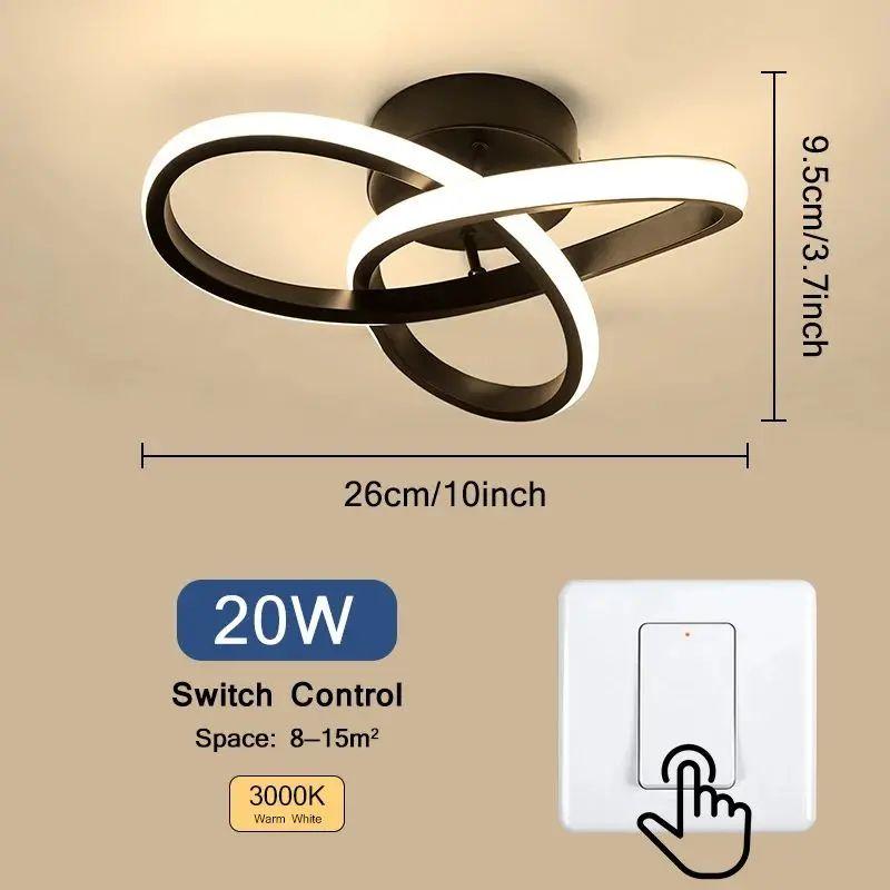 Modern Ceiling Light Household LED Pendant Light Three Color Light Bedroom Light Surface Installation 220V Restaurant Light